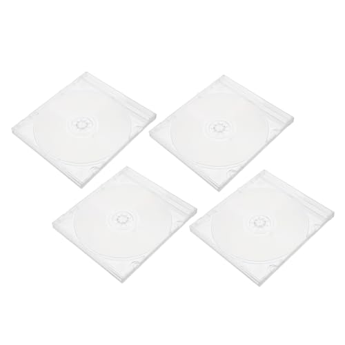 Yardwe 4Er-Set Cd Hüllen Transparent Cd Discs Aufbewahrungsboxen mit Tray für Musik und Diy Projekte für Sammler und Persönliche Nutzung Yardwe 4Er-Set Cd Hüllen Transparent Cd Discs Aufbewahrungsboxen mit Tray für Musik und Diy Projekte für Sammler und Persönliche Nutzung von Yardwe