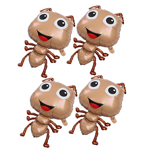 Yardwe 4Stücke Cartoon Tier Folienballons Kreative Tierform Luftballons Für Babyparty Dekoration Insekten Luftballons Helium Ballons Für Kindergeburtstag Und Feierlichkeiten von Yardwe