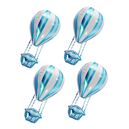 Yardwe 4Stücke Heißluftballon Aluminium Folienballons für Hochzeiten Geburtstagsfeiern und Babypartys Bunte Dekoration für Unvergessliche von Yardwe