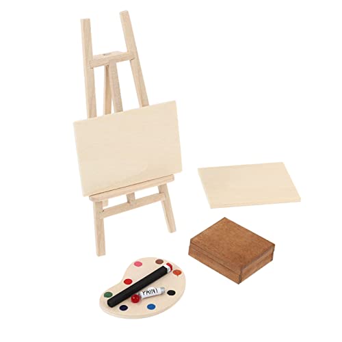 Yardwe 4Stücke Holz Malerei Werkzeug Set Teiliges Puppenhaus Zubehör Mit Staffelei Zeichnungsbrett Und Palette Für Kreative Szenen Dollhouses Und Miniaturstudios Yardwe 4Stücke Holz Malerei Werkzeug Set Teiliges Puppenhaus Zubehör Mit Staffelei Zeichnungsbrett Und Palette Für Kreative Szenen Dollhouses Und Miniaturstudios von Yardwe