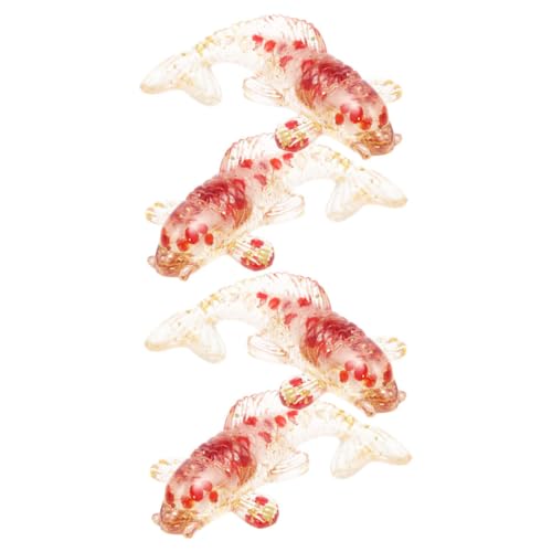 Yardwe 4Stücke Kristallfisch Figur Fisch Dekoration aus Kristall und Epoxidharz Elegantes Tischdekor für Zuhause Einzigartiges Fischornament für Kreative Inneneinrichtung von Yardwe