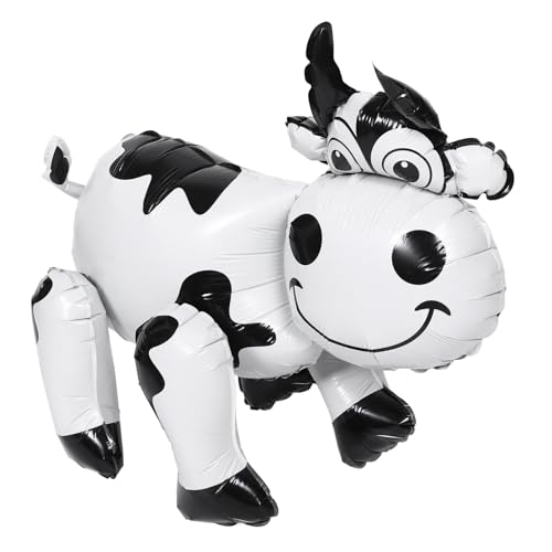 Yardwe 4d Dreidimensionaler Kuhballon Deko Kuhmädchen-luftballons Luftballons Entdecken Cowgirl-ballons Mini-kuhfiguren Aufblasbares Kuhkostüm Kuhparty Aluminiumfolie von Yardwe