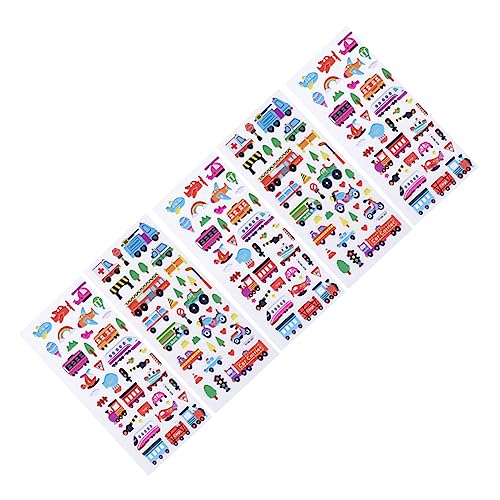 Yardwe 5 Blätter Verkehrsmittel Aufkleber für Auto Bubble Sticker für Bastelprojekte Kunstwerke und Dekorationen Leicht Abziehbar und Glatten Oberflächen Anwendbar von Yardwe