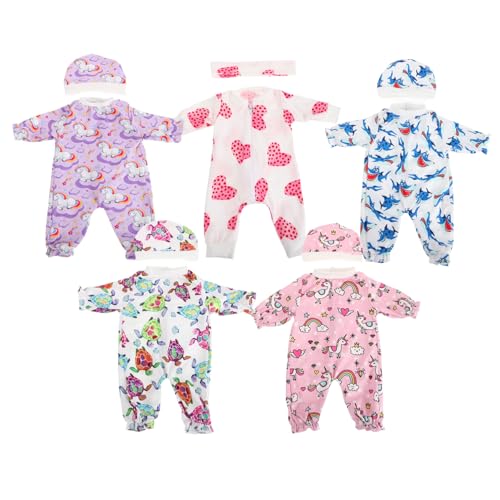 Yardwe 5 Sätze Puppenkleidung Puppenaccessoires Puppen Puppen Spielset Sichere Materialien Puppen Kleidung für wiedergeborene Puppen Puppenhauszubehör Stoff von Yardwe