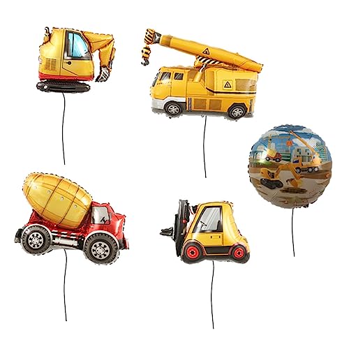 Yardwe 5 Stück Baustellenballons Bagger und Kipplaster Luftballons für Jungen Geburtstagsdeko für Party Accessoires für Bau Themenfeiern Yardwe 5 Stück Baustellenballons Bagger und Kipplaster Luftballons für Jungen Geburtstagsdeko für Party Accessoires für Bau Themenfeiern von Yardwe