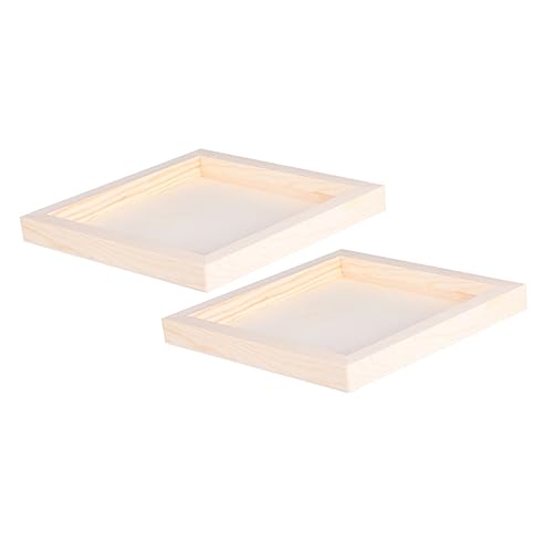 Yardwe 5 Stück DIY Tonrahmen Holz Kreativer Bilderrahmen für Natürlichem Holz für Handgemachte Kunstwerke Fördert Geschicklichkeit Kreativität Yardwe 5 Stück DIY Tonrahmen Holz Kreativer Bilderrahmen für Natürlichem Holz für Handgemachte Kunstwerke Fördert Geschicklichkeit Kreativität von Yardwe