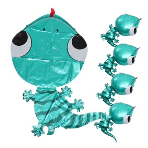 Yardwe 5 Stück Gecko -Ballon aufblasbarer Gecko wild lebende Ballons LED Giraffenballon Dschungel Thema Ballondekoration Luftballons mit Tiermotiven Aluminiumfolie Blue Yardwe 5 Stück Gecko -Ballon aufblasbarer Gecko wild lebende Ballons LED Giraffenballon Dschungel Thema Ballondekoration Luftballons mit Tiermotiven Aluminiumfolie Blue von Yardwe