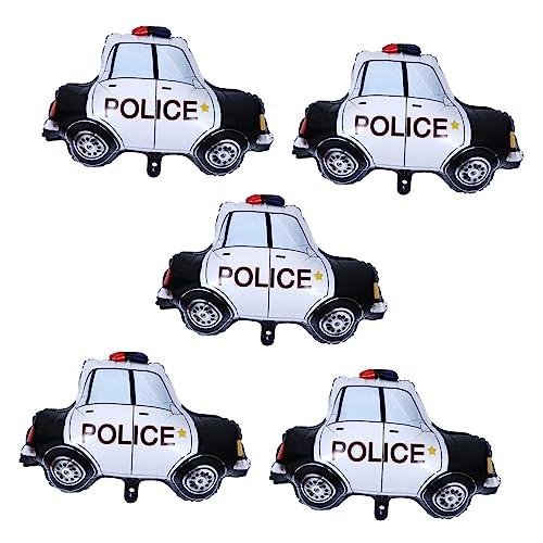 Yardwe 5 Stück Polizeiwagenballon Lkw Kindergeburtstag Cartoon Ballon Auto Ballons Bus Bunt Festdekorationsballons Transportballons Fahrzeuge Helium Aluminiumfolie von Yardwe