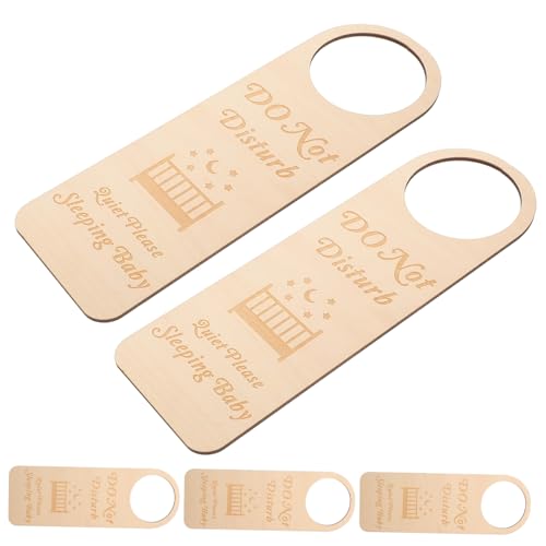 Yardwe 5 Stück Schild für Haustür schläft Haustürschild schlafendes Türschild Neugeborenes Zeichen Hängende Türschild Babyschlafschild für die Haustür Holz Beige Yardwe 5 Stück Schild für Haustür schläft Haustürschild schlafendes Türschild Neugeborenes Zeichen Hängende Türschild Babyschlafschild für die Haustür Holz Beige von Yardwe