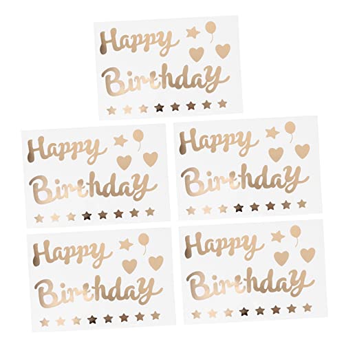 Yardwe 5 Stück Selbstklebende Geburtstagsballon Aufkleber Teiliges Dekorative Sticker für Fenster Wände und Luftballons Deko für Geburtstagsfeiern Transparentes Design Gold Yardwe 5 Stück Selbstklebende Geburtstagsballon Aufkleber Teiliges Dekorative Sticker für Fenster Wände und Luftballons Deko für Geburtstagsfeiern Transparentes Design Gold von Yardwe
