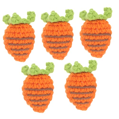 Yardwe 5 Stück Teiliges Handgefertigte Karottencharms für DIY Haarspangen und Schlüsselanhänger für Kreative Nähprojekte und Accessoires von Yardwe