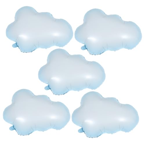 Yardwe 5 Stück Wolkenballon artifical cloud cloude birthday balloons hochzeit Geburtstag Luftballons Dekorationen Luftballons für Geburtstagsfeiern Partyballons Aluminiumfolie Sky-blue von Yardwe