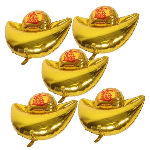Yardwe 5 Stück -ballon Glücklich Thema Dekoration Folienballons Für Das Neue Jahr Silvester-party-luftballons Umwerben Foto-requisiten Für Das Neue Jahr Golden Aluminiumfolie Yardwe 5 Stück -ballon Glücklich Thema Dekoration Folienballons Für Das Neue Jahr Silvester-party-luftballons Umwerben Foto-requisiten Für Das Neue Jahr Golden Aluminiumfolie von Yardwe