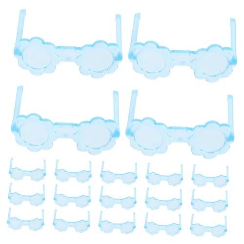 Yardwe 50 Stück Mini-Brille Mädchen für Puppe Puppe mini Puppenkleidung Puppenhaus-Accessoire Puppenaccessoires winzige Brille Mini-Puppen-Brille Plastik Sky-Blue von Yardwe