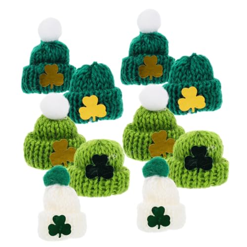 Yardwe 50 Stück Mini-Strickmütze Mini-Puppenhüte DIY Bastelzubehör DIY-Kunstbedarf Saint Patrick DIY-Bastelornamente DIY herstellung von zubehör Minihüte zum Basteln Mini-Hut Garn von Yardwe
