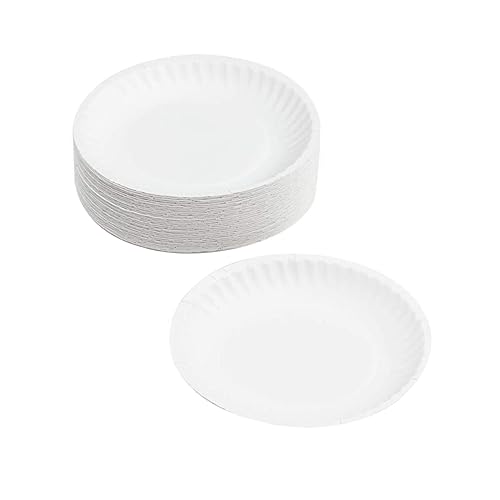 Yardwe 50 Stück Papiertablett Malmaterialien Pappteller Kleine Zeichenutensilien Kinderparty Pappteller Kinderteller Kleinkindteller Kindermalen Gekritzel Farbtabletts von Yardwe