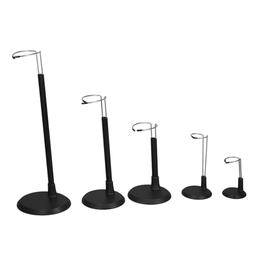 Yardwe 5Stücke Puppenständer Höhenverstellbare Displayhalter für Actionfiguren und Puppen Stabil und Minimalistisch für Sammlung von Yardwe