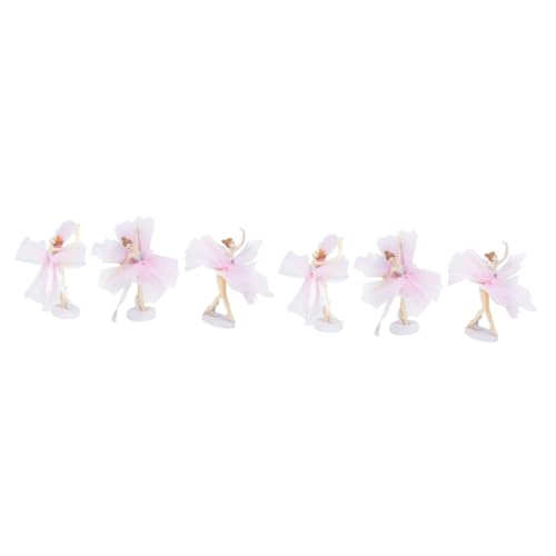 Yardwe 6 Sets Ballerina Mädchen Ornamente Tanzende Ballett Geburtstagsfiguren Willkommensparty Kuchenaufsatz Tänzer Aufsätze Mädchen Ballett Ballerina Ornamente Ballett Aufsatz von Yardwe