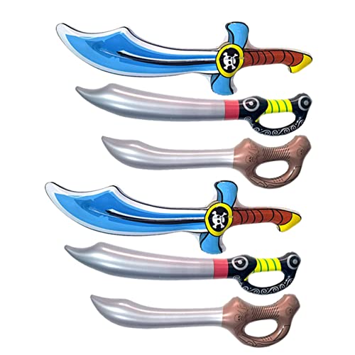 Yardwe 6 Stück Aufblasbare Piratenschwerter für Teiliges aus PVC Kostümpartys Halloween Sommerfeste und Cosplay für Spaßfaktor und Dekorationselementen Yardwe 6 Stück Aufblasbare Piratenschwerter für Teiliges aus PVC Kostümpartys Halloween Sommerfeste und Cosplay für Spaßfaktor und Dekorationselementen von Yardwe