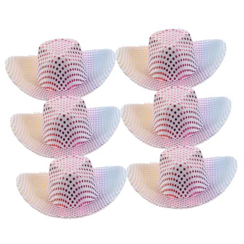 Yardwe 6 Stück Austauschbare Puppenhüte Cowgirl Miniatur Partydekorationen Mini-hüte Mall-Hut Mini-Hut Kleine Hüte Basteln Hut Für Puppen Entzückende Hüte Austauschbare Minihüte Polyester von Yardwe