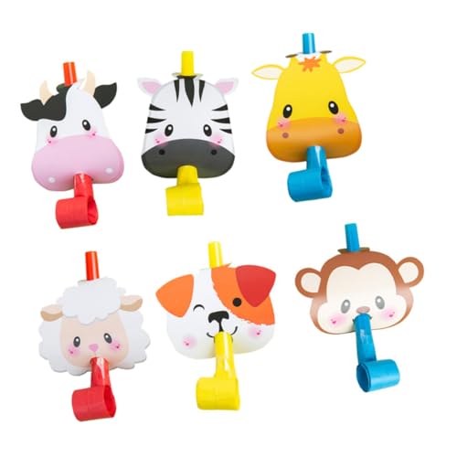 Yardwe 6 Stück Blasen die Pfeife Kinderspielzeug Party Pfeifen für Gastgeschenke für Kindergeburtstage süße Pfeife für musikalischer Knaller Musikpfeife Plastikpapier von Yardwe