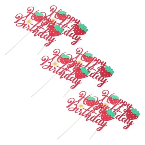 Yardwe 6 Stück Glitzernde Erdbeer Cake Topper mit Blumen Geburtstags-dekoration für Kinderparty Einfache Montage Vielseitig für Sommer Babyparty und Frucht-themenfeiern Yardwe 6 Stück Glitzernde Erdbeer Cake Topper mit Blumen Geburtstags-dekoration für Kinderparty Einfache Montage Vielseitig für Sommer Babyparty und Frucht-themenfeiern von Yardwe