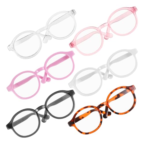 Yardwe 6 Stück Mini Brillen für Stofftiere und Puppen Runde Transparente Kunststoffgläser Realistische Brillen für Puppenkleidung Bastelzubehör Kreative DIY Deko Langlebig Yardwe 6 Stück Mini Brillen für Stofftiere und Puppen Runde Transparente Kunststoffgläser Realistische Brillen für Puppenkleidung Bastelzubehör Kreative DIY Deko Langlebig von Yardwe