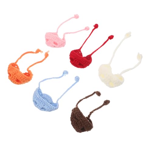 Yardwe 6 Stück Mini Gestrickte Puppenhüte Weiche Atmungsaktive Handgefertigte Garnmützen Für DIY Basteln Figurinen Schlüsselanhänger Und Weihnachtsbaumschmuck Yardwe 6 Stück Mini Gestrickte Puppenhüte Weiche Atmungsaktive Handgefertigte Garnmützen Für DIY Basteln Figurinen Schlüsselanhänger Und Weihnachtsbaumschmuck von Yardwe
