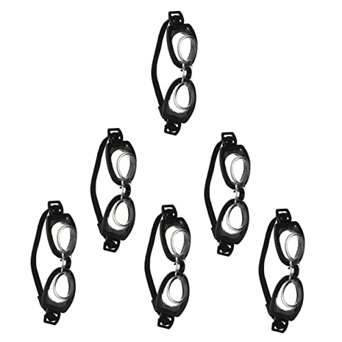 Yardwe 6 Stück Mini-Schwimmbrille Gläser Puppenstütze Brillen Für Puppen Puppenbrillen Miniatur-puppenbrille Mini -puppenbrille Miniatur-puppenhaus-Brille Brille Für Puppe Plastik Black von Yardwe