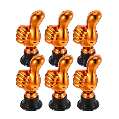 Yardwe 6 Stück Mini Trophäen aus Kunststoff mit Design für Party Preise Sportveranstaltungen Spieleabende und Kreative Auszeichnungen für Erwachsene von Yardwe