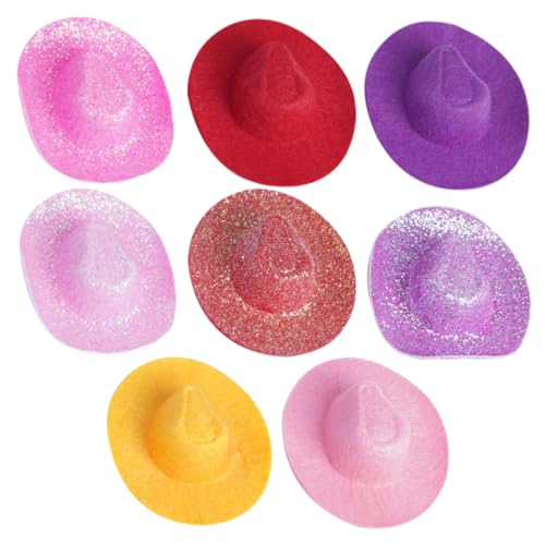 Yardwe 6 Stück Mini-cowboyhut Mädchen Minihüte Zum Basteln Mode Puppe Cowboyhut Puppenhut Kleiner Partyhut Hut Handwerk Entzückende Miniaturhüte Kleine Hüte Für Party Winzige Hüte Stoff von Yardwe