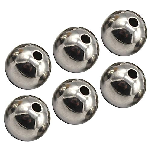 Yardwe 6 Stück Newton Ball Swing Accessoires Herstellung Sortimente für klein Wiegen-Balance-Bälle Schmuckperlen Abstandsperlen selber machen runde Abstandsperlen Rostfreier Stahl Silber von Yardwe