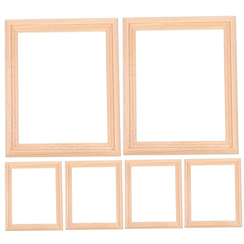 Yardwe 6 Stück Puppenhaus Holz Bilderrahmen Kleine Dekorative Fotoalben Stabile Geruchsfreie Mini Holzornamente für DIY Puppenstube Zubehör Langlebig und Rissfest Yardwe 6 Stück Puppenhaus Holz Bilderrahmen Kleine Dekorative Fotoalben Stabile Geruchsfreie Mini Holzornamente für DIY Puppenstube Zubehör Langlebig und Rissfest von Yardwe