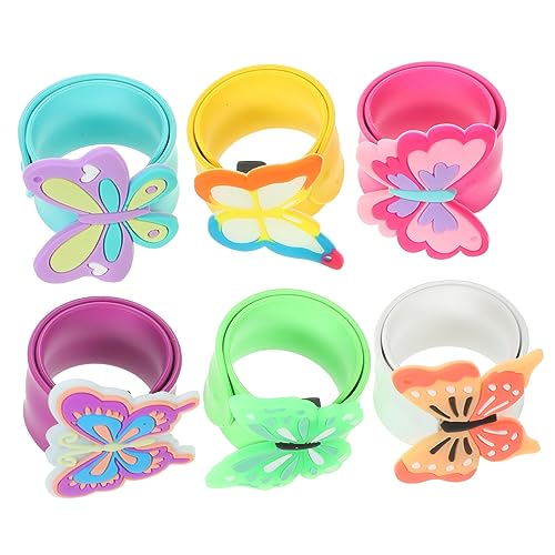 Yardwe 6stücke Pack Mädchen Schlagarmbänder Schmetterlingsarmband Spielzeug Lustige Cartoon Snap Bands Für Partys von Yardwe