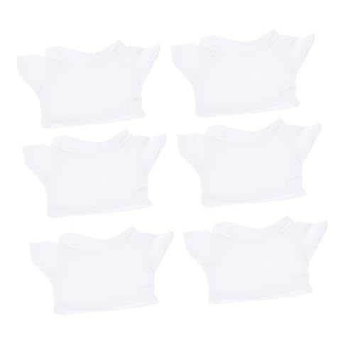 Yardwe 6 Stück Teddybär-Kostüm Puppenkleidung plüschige Kleidung klein Stoffbären-Outfit Mädchen Tuch bär Bärenkleidung Stofftierkleidung Puppen-T-Shirt-Kleidung Baumwolle Weiß von Yardwe