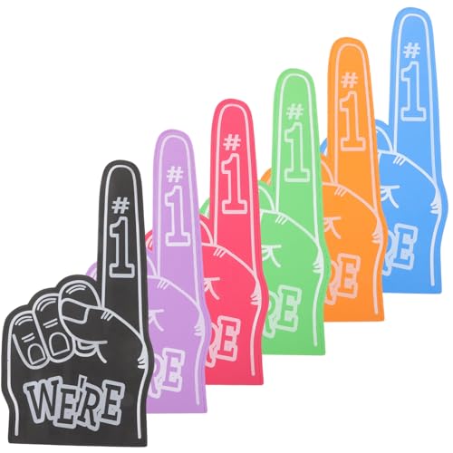 Yardwe 6 Stück Teiliges Bunte Schaumstofffinger für Cheerleading Lebendige Schaumstoff handrequisiten für Sportveranstaltungen Spiele und Vielseitige Fanartikel für Party und von Yardwe