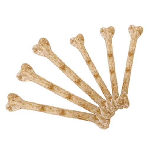 Yardwe 6 Stück Teiliges Halloween Deko Kunststoffknochen mit Löchern Realistische Mini Skelettknochen zum Auffädeln DIY Basteln Schmuck Halloween Tischdekorationen Große Kleine Knochen von Yardwe