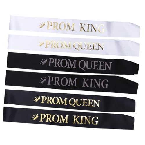 Yardwe 6 Stück Teiliges Prom und Königin Abschlussfeier Schulterband für Männer und Frauen Elegantes Abschlusszeremonie Zubehör Zufälliger Stil und Farbe Perfektes Fotorequisit für Feiern von Yardwe