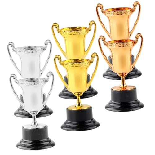 Yardwe 6 Stück Trophäenspielzeug Trophäenpreis geformt vergeben Trophäenbecher Trophäen und Auszeichnungen Feier-Trophäe Trophäe Wettkampf-Trophäe Pokale Plastik Wiederverwendbar Yardwe 6 Stück Trophäenspielzeug Trophäenpreis geformt vergeben Trophäenbecher Trophäen und Auszeichnungen Feier-Trophäe Trophäe Wettkampf-Trophäe Pokale Plastik Wiederverwendbar von Yardwe