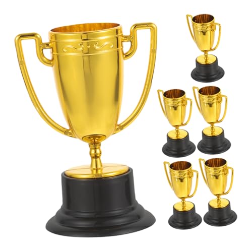 Yardwe 6 Stück Trophäenspielzeug trophäen für vergeben Trophäenpreis Mini -Trophäe Trophäen vergeben winzige Trophäe kleine Trophäe Plastik Golden Wiederverwendbar von Yardwe