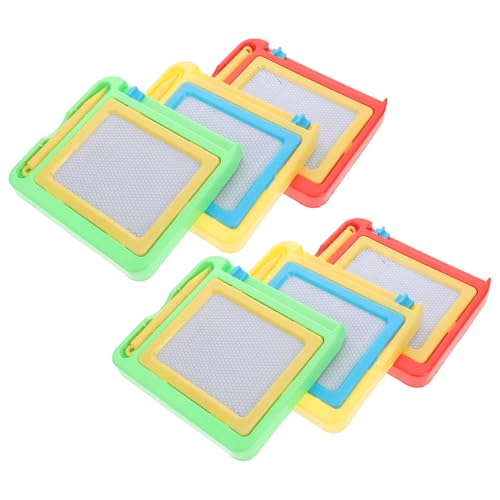 Yardwe 6 Stück magnetische Schreibtafel Magnetischer Zeichnungskissen Schreibtafel für Kleinkinder löschbarer Zeichenblock für multifunktionales Zeichenbrett Plastik von Yardwe
