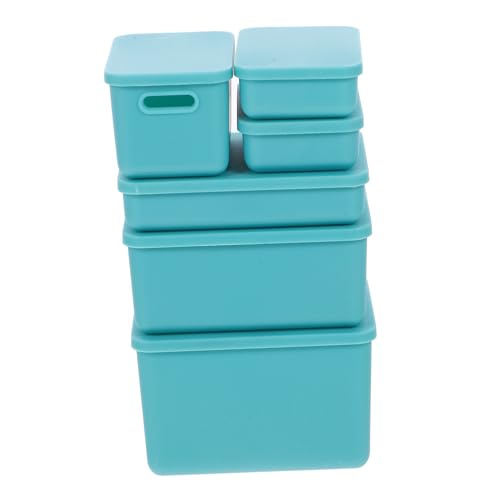 Yardwe 6Stücke Aufbewahrungsboxen Mit Deckel Kunststoffbehälter Für Puppenhaus Kleine Sortierbox Für Kleinteile Stapelbar Und Vielseitig Einsetzbar von Yardwe