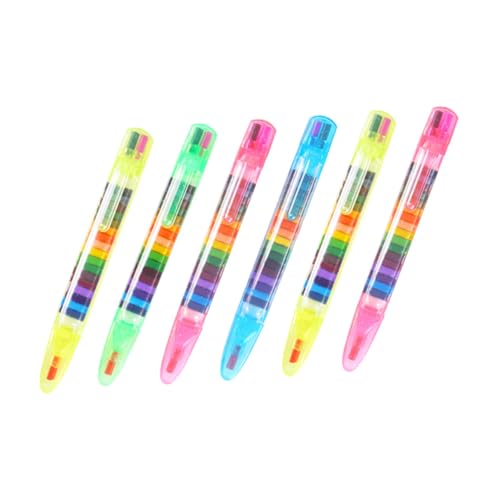 Yardwe 6Stücke Farben Graffiti Buntstifte Für Ölfarbe Stick Mit Bunten Buntstiften Für Kreatives Und Zeichnen Für Kleinkinder Und Kleine Künstler von Yardwe
