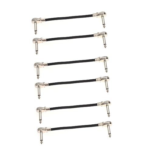 Yardwe 6Stücke Gitarren Patchkabel Flachstecker Gitarren Instrumentenkabel Für Bass Und Keyboard Mit Ofc Abschirmung Und Niedriger Kapazität von Yardwe