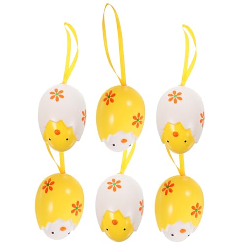 Yardwe 6Stücke Hängedekoration Für Ostern DIY Eieranhänger Aus Kunststoff Leicht Und Langlebig Für Osterbaum Und Frühlingsfest Dekoration Für Zuhause von Yardwe