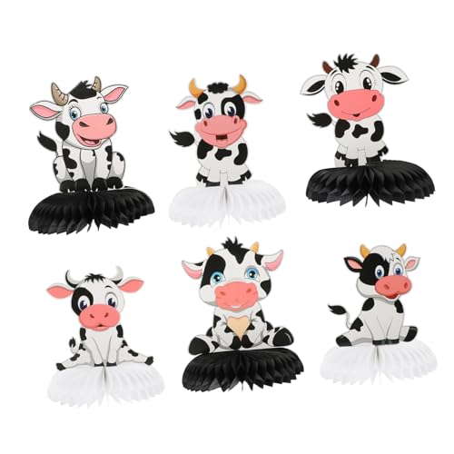 Yardwe 6Stücke Teiliges Wabenschmuck Mit Kuh Muster Für Kindergeburtstagsfeiern Kreative Tischdeko Für Desktop Mittelstücke Sichere Papiermaterialien Partydekoration Yardwe 6Stücke Teiliges Wabenschmuck Mit Kuh Muster Für Kindergeburtstagsfeiern Kreative Tischdeko Für Desktop Mittelstücke Sichere Papiermaterialien Partydekoration von Yardwe
