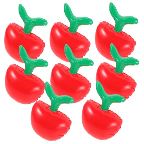 Yardwe 8 Stück Teiliges Aufblasbare Obstballons Große Rote Apfelform Langlebige Pvc-material Kreative Dekoration für Schulanfang Klassenzimmer Kinderparty und Fotorequisiten von Yardwe