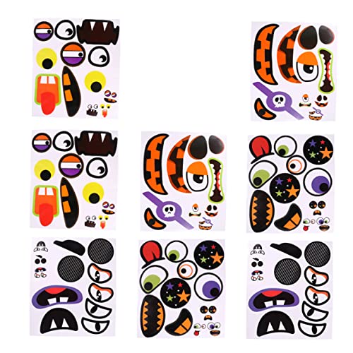 Yardwe 8 Stück Teiliges Halloween Kürbis Sticker Set Abziehbare Kürbis Gesicht Aufkleber für Party Dekoration Einfach Anzubringen Wiederverwendbar für DIY mit Kindern Yardwe 8 Stück Teiliges Halloween Kürbis Sticker Set Abziehbare Kürbis Gesicht Aufkleber für Party Dekoration Einfach Anzubringen Wiederverwendbar für DIY mit Kindern von Yardwe