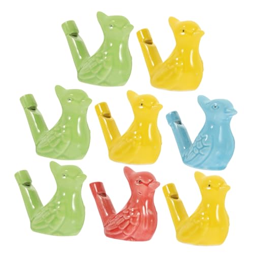 Yardwe 8 Stück Teiliges Keramische Wasservogelpfeifen Bunte Trillerpfeifen für Spaßspielzeug für Geburtstagsfeiern und Weihnachten für und Mitgebsel von Yardwe