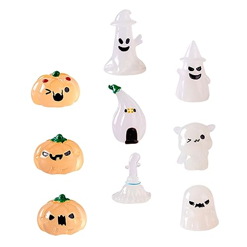 Yardwe 9 Stück Teiliges Halloween Miniatur Leuchtende Resin Deko Figuren Süßer Geist Kürbis DIY Zubehör Für Halloween Party Tischdekoration Yardwe 9 Stück Teiliges Halloween Miniatur Leuchtende Resin Deko Figuren Süßer Geist Kürbis DIY Zubehör Für Halloween Party Tischdekoration von Yardwe